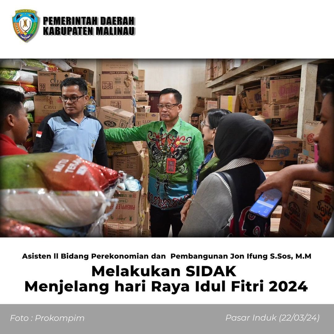 Melakukan Sidak Menjelang Hari raya Idul Fitri 2024