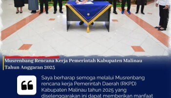Musyawarah Perencanaan Pembangunan ( MUSRENBANG ) rencana kerja Pemerintah Kabupaten Malinau Tahun Anggaran 2025.